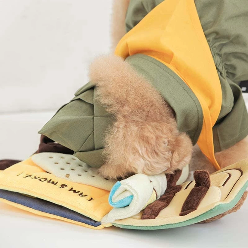 Description Picture 4 of itemLeaking Food Cute Sniffing Sound Books Reading Toys Dogs Tibetan Food Books Pet Plush Toys Dogs Supplies Birthday