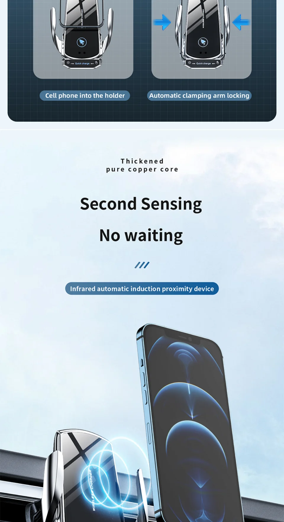 20W Car Wireless Chargers Magnetic Fast Charging Station Air Vent Stand Phone Holder For iPhone 12 14 13 Pro Max Iconic Brand Samsung