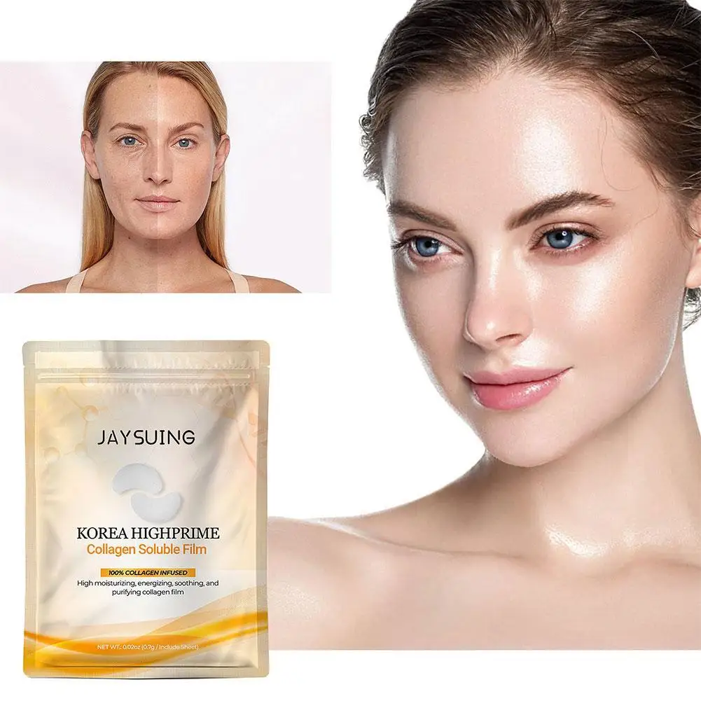 2pcs Korea Highprime Collagen Soluble Film Anti Aging Wrinkles Remove Dark Circles Nourish Mask Moisturizing Lift Firming Skin