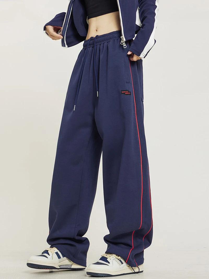 Description Picture 6 of itemMEXZT S-4Xl Striped Sweatpants Women Y2K Oversized Wide Leg Cargo Pants Streetwear Harajuku Baggy Casual Joggers Sports Trousers