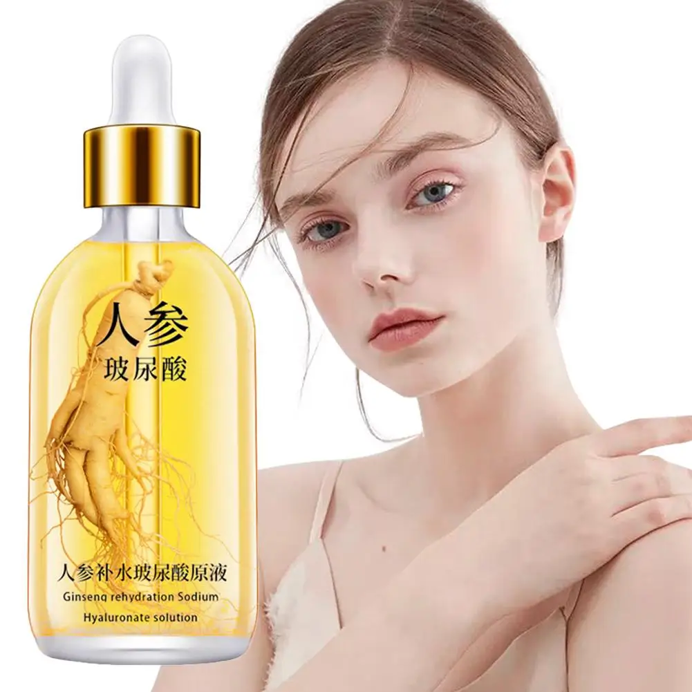 Description Picture 2 of item100ml Ginseng Essences Polypeptide Anti-wrinkle Face Serum Fade Fine Lines Hyaluronic Acid Moisturizing Facial Skin Face Essence