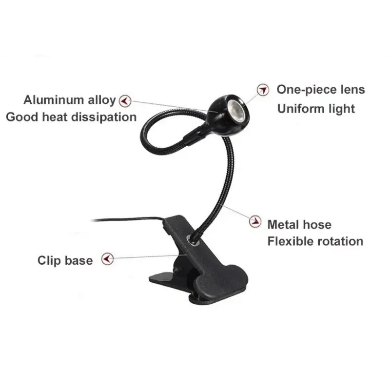Description Picture 4 of itemUSB Type LED Gooseneck Light Free Rotation White Warm White Mini LED Reading Night Lamp USB Plug-in Keyboard Book Lights
