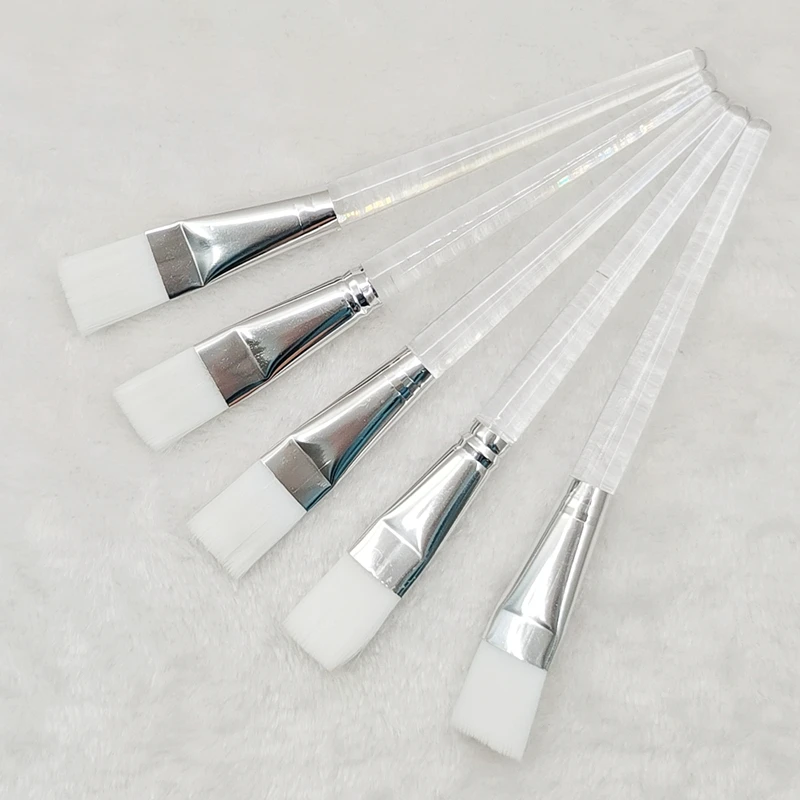 Description Picture 4 of item1/2/5pcs Facial Mask Brushes Transparent Crystal Rod Face Applicator Brush for Face Mask Application or DIY Mask  Makeup Tools