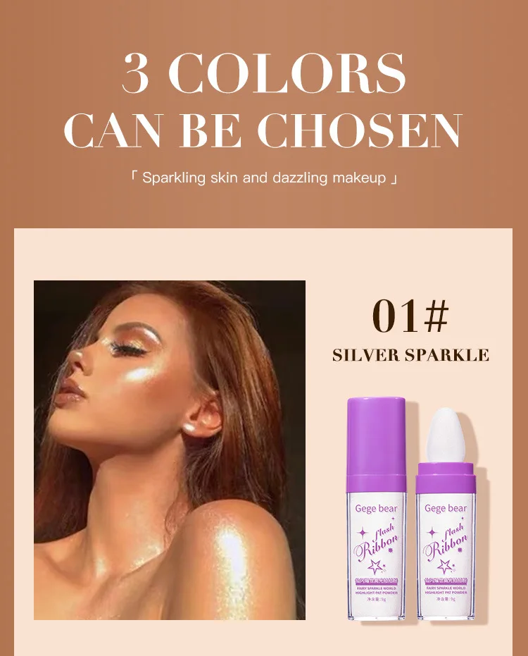 Description Picture 6 of itemHighlighter Powder White Moonlight Polvo De Hadas Glitter Shimmer Contour Shading Illuminator for Women Face Body Makeup