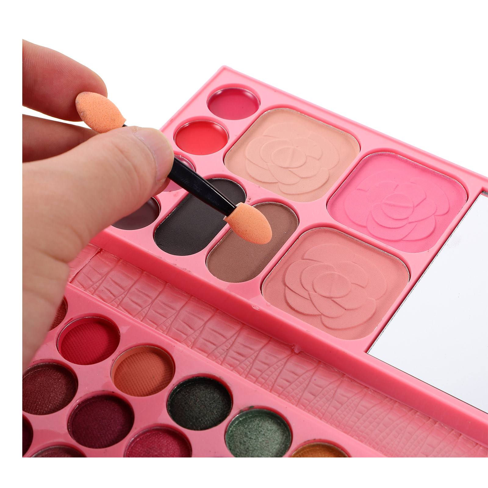 Description Picture 2 of item33 Colors Makeup Palette Girls Eye Shadow Kit Plate Folding Pan Kids Pallet For