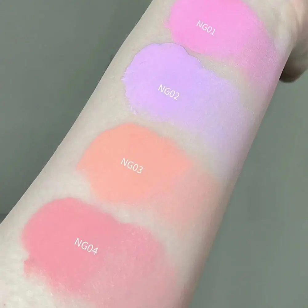 Description Picture 5 of itemMilk Cream Face Makeup Blusher Natural Smooth Nourishing Blush Long Lasting Grape Pigmented Rouge Purple Gel Cheek Mud Cosm B9H1