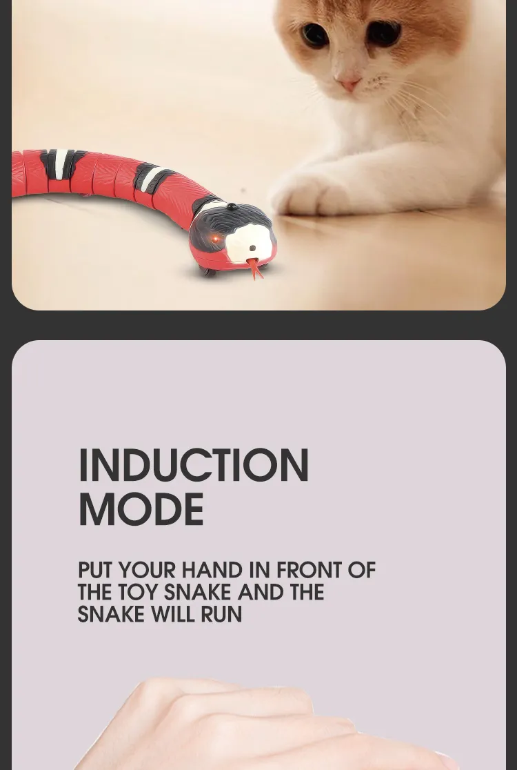 Description Picture 5 of itemSmart Sensing Interactive Cat Toys Automatic Eletronic Snake Cat Teasering Play USB Rechargeable Kitten Toys for Cats Dogs Pet