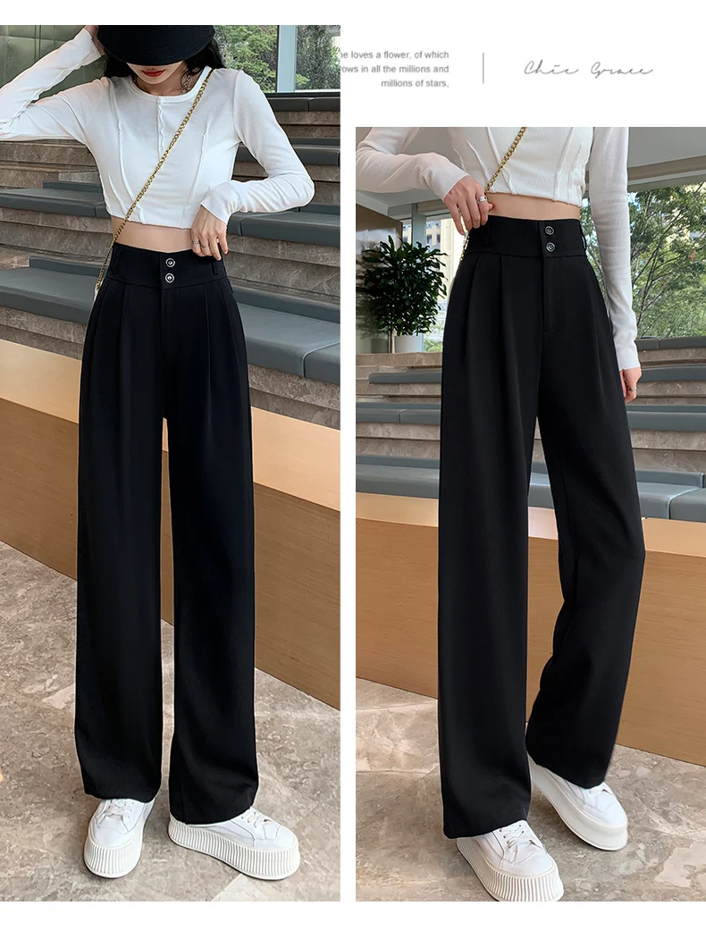 Description Picture 6 of itemWide Leg Suits Pants Y2K Casual Trousers for Women Streetwear Women Sweatpants Korean Style Harajuku Traf Pantalones CICHENG