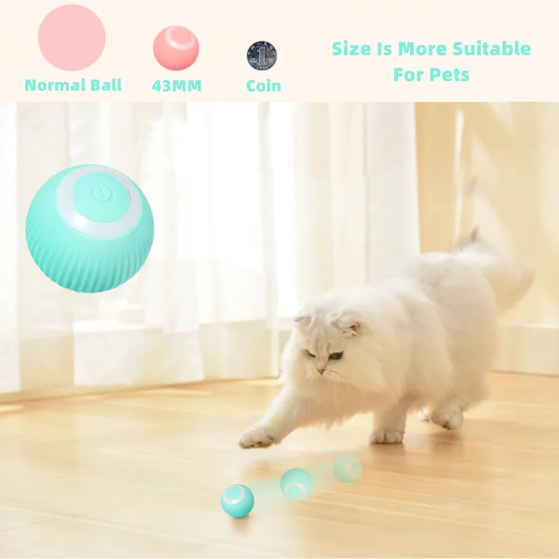 Description Picture 6 of itemElectric Cat Ball Toys Automatic Rolling Smart Cats Toys Interactive for Dog Training Self-moving Kitten Toys for Indoor Playing