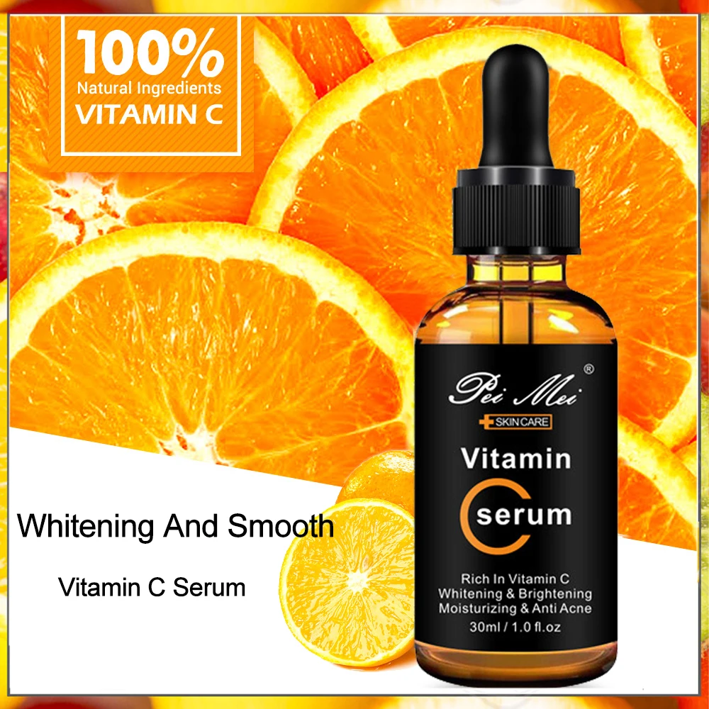 Description Picture 2 of itemSkincare Products Vitamin C Facial Serum Brighten Skin Lighten Spots Hyaluronic Acid Face Essence Skin Care Products 30ml