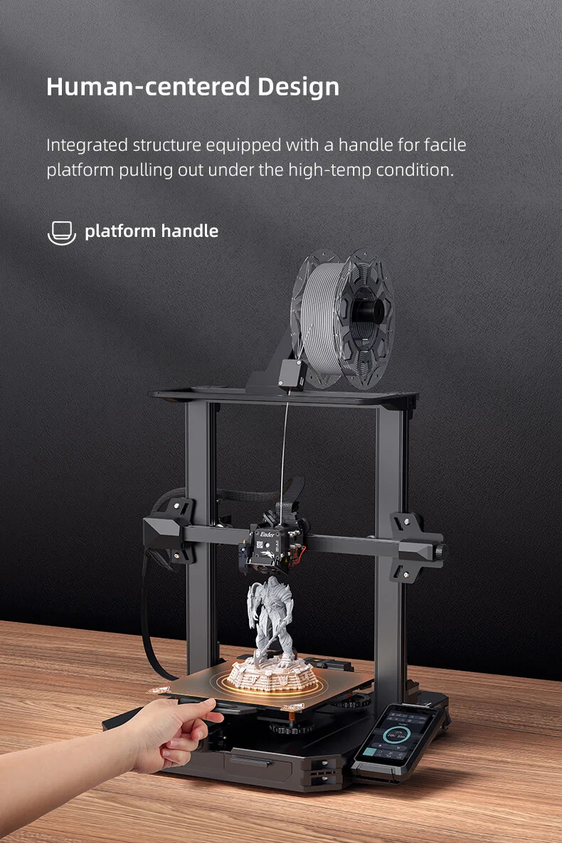 Description Picture 5 of itemNewest Creality Ender-3 V2/ V2NEO/ S1/ S1 PRO / S1PLUS 3D Printer Dual-Gear Direct Extruder 4.3-inch 32Bit Silent CR Touch