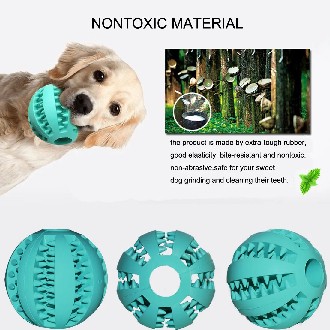 Description Picture 6 of item5/7/11cm Pet Dog Toys Extra-tough Rubber Jump Toy Interactive Elasticity Ball Dog Chew Toys For Dog Tooth Cleaning Treat Ball
