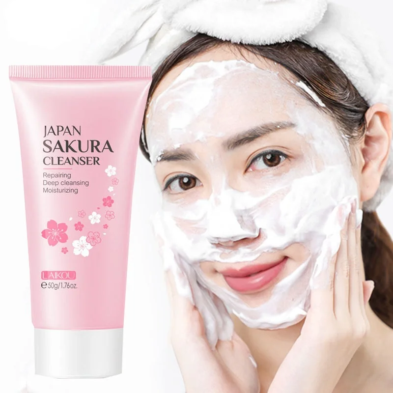 Facial Cleanser Foam Face Wash Remove Blackhead Moisturizing Shrink Pores Deep Cleaning Oil Control Whitening Skin Care