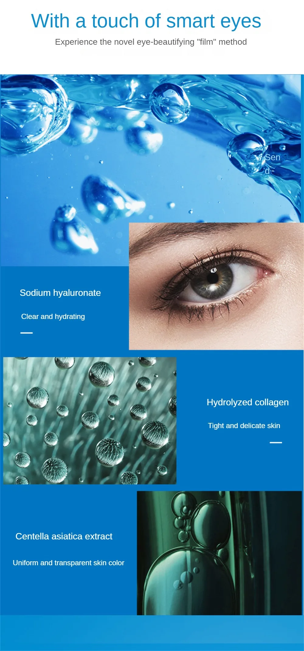 Description Picture 6 of item60/2Pcs Clear And Moisturizing Eye Patches Eye Mask Hyaluronic Acid Collagen Crystal Eye Care Beauty Mask Skin Care Products