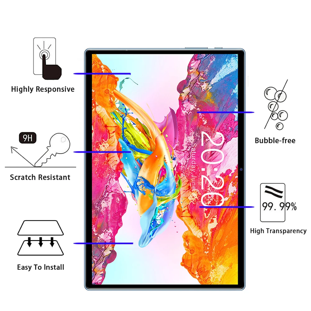 Description Picture 3 of item9H Tempered Glass Screen Protector For Teclast P20S 10.1 inch Tablet Protective Film For Teclast P20S 10.1 inches Glass Guard