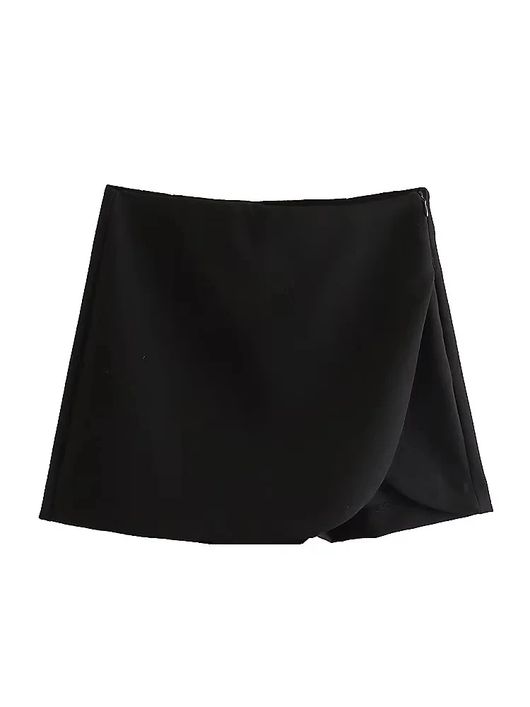 Description Picture 6 of itemTRAF 2023 Summer Skirt Shorts Women High Waist Shorts for Women Asymmetric Shorts Skort Woman Streetwear Casual Bermuda Shorts