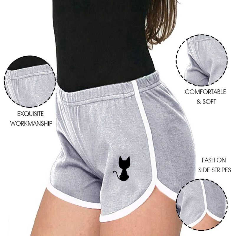 Description Picture 6 of itemSports Shorts Women Summer New Skinny Shorts Casual Elastic Waist Beach Women'S Clothing Fashion Stretch Yoga Short Pants