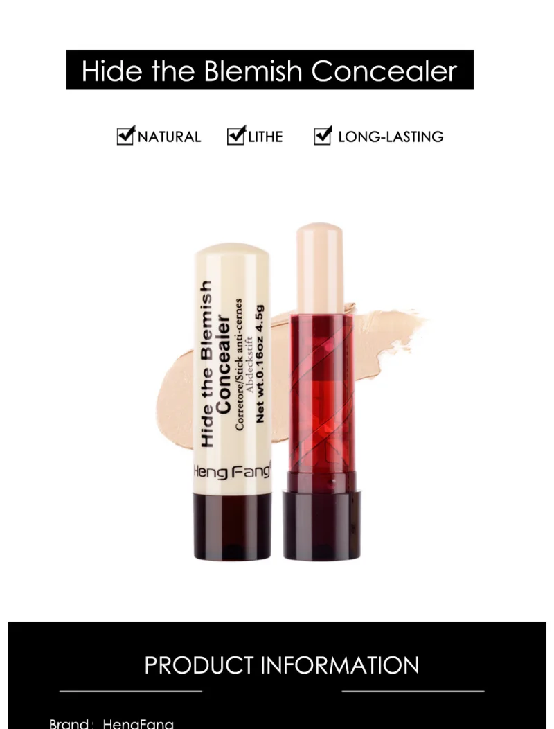 Description Picture 6 of itemFace Contour Highlighter Makeup Blush Stick Foundation Dark Circles Corrector Bronzer Base Concealer Facial Foundation Cosmetic