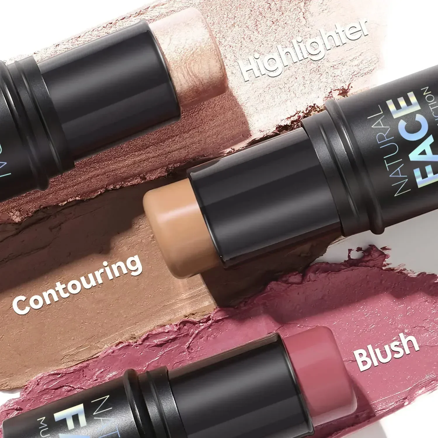 Description Picture 6 of itemWaterproof Face Liquid Contour Concealer Bronzer Sponge Stick Natural Foundation Matte Long Lasting Highlighter Beauty Cosmetics