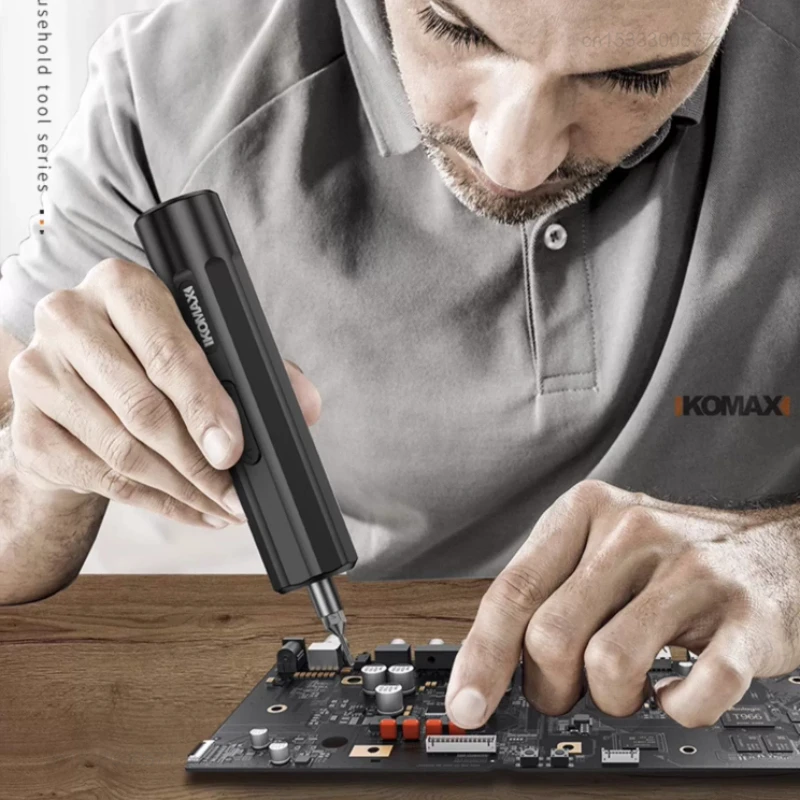 Iconic Brand KOMAX Electrical Screwdriver Set Smart Cordless Electric Screwdrivers USB Rechargeable Handle 30 Bit Sets Tools for Home