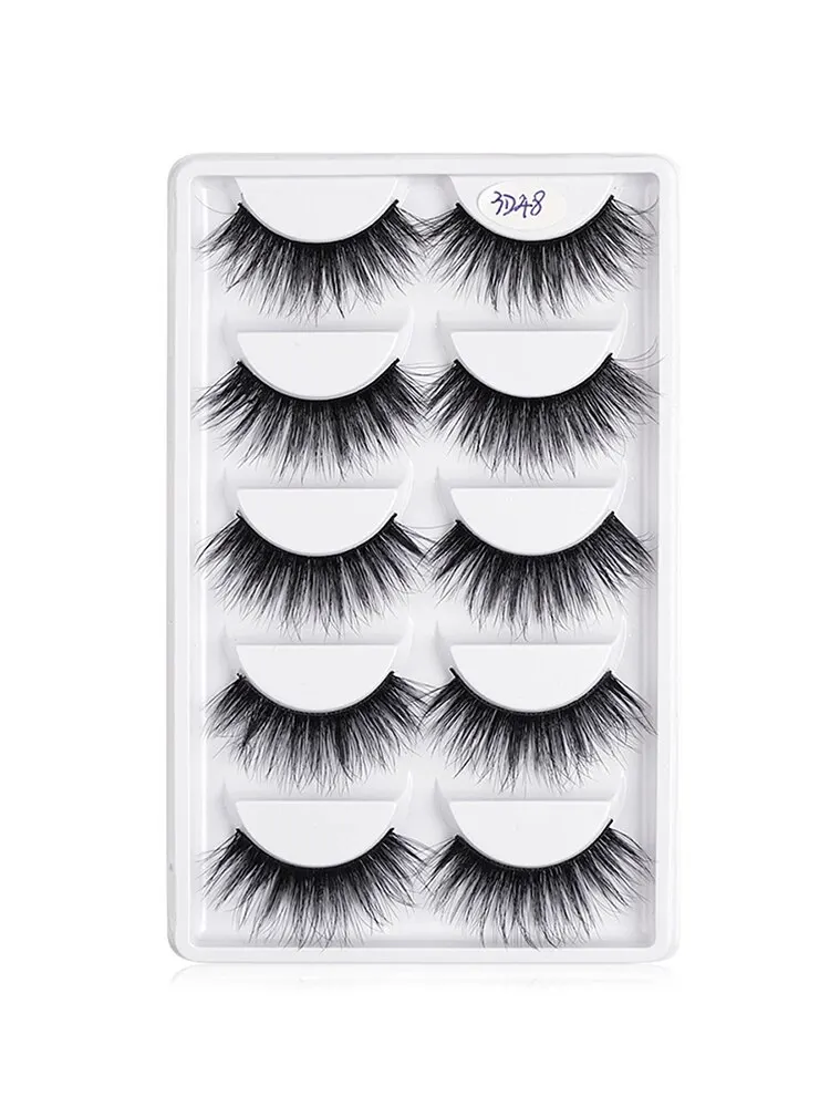 Description Picture 6 of item5 Pairs Pack Eyelash Natural Long Thick False Eyelashes Beauty Tools