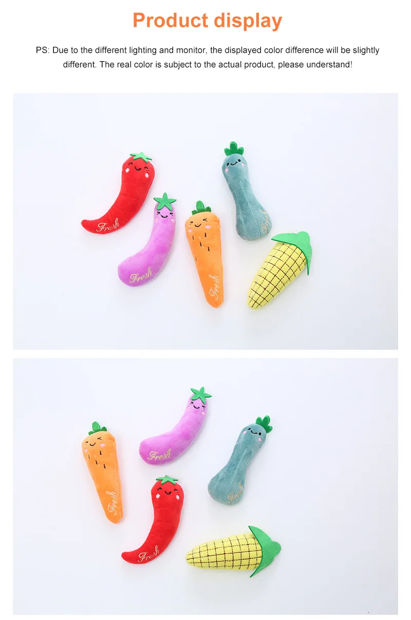 Description Picture 4 of item1/3/5PCS Vegetable Series Environmentally Friendly Entertaining Adorable Interactive Durable