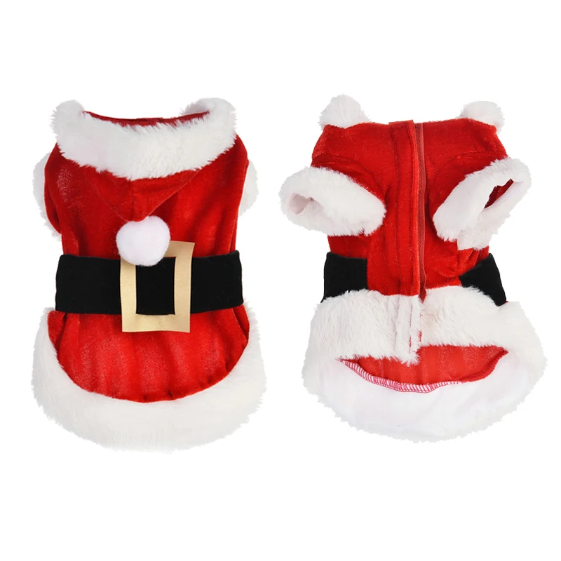 Description Picture 4 of itemCat Christmas Winter Costume Santa Festival Party Clothes For Small Dog Puppy Kitten Chihuahua Yorkshire Pet Supplies Accessorie