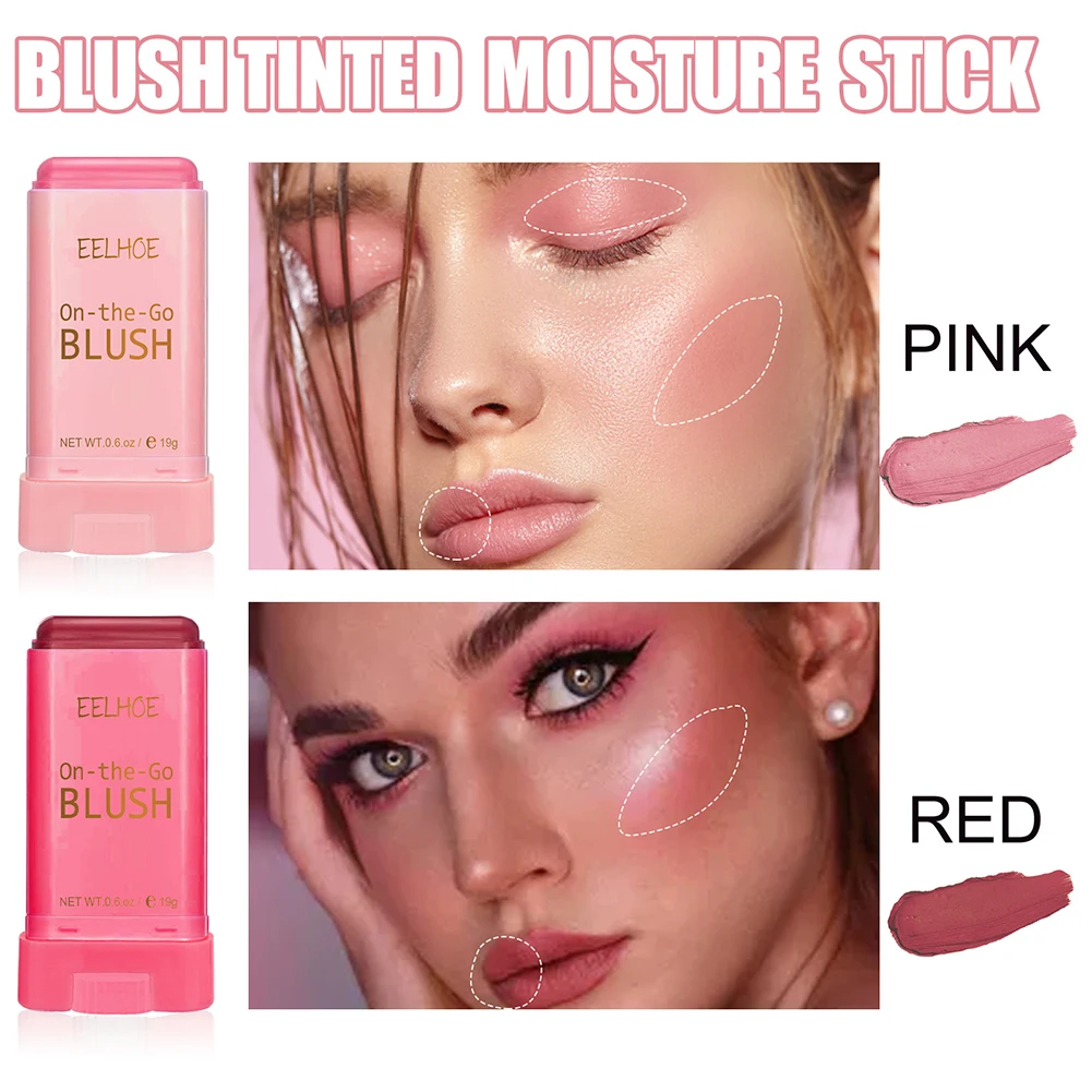 Description Picture 5 of itemFace Cream Blush Long-Lasting 19g Face Blusher Stick Natural-Looking Multifunctional Easy Use Moisturizing for Women Skin Care