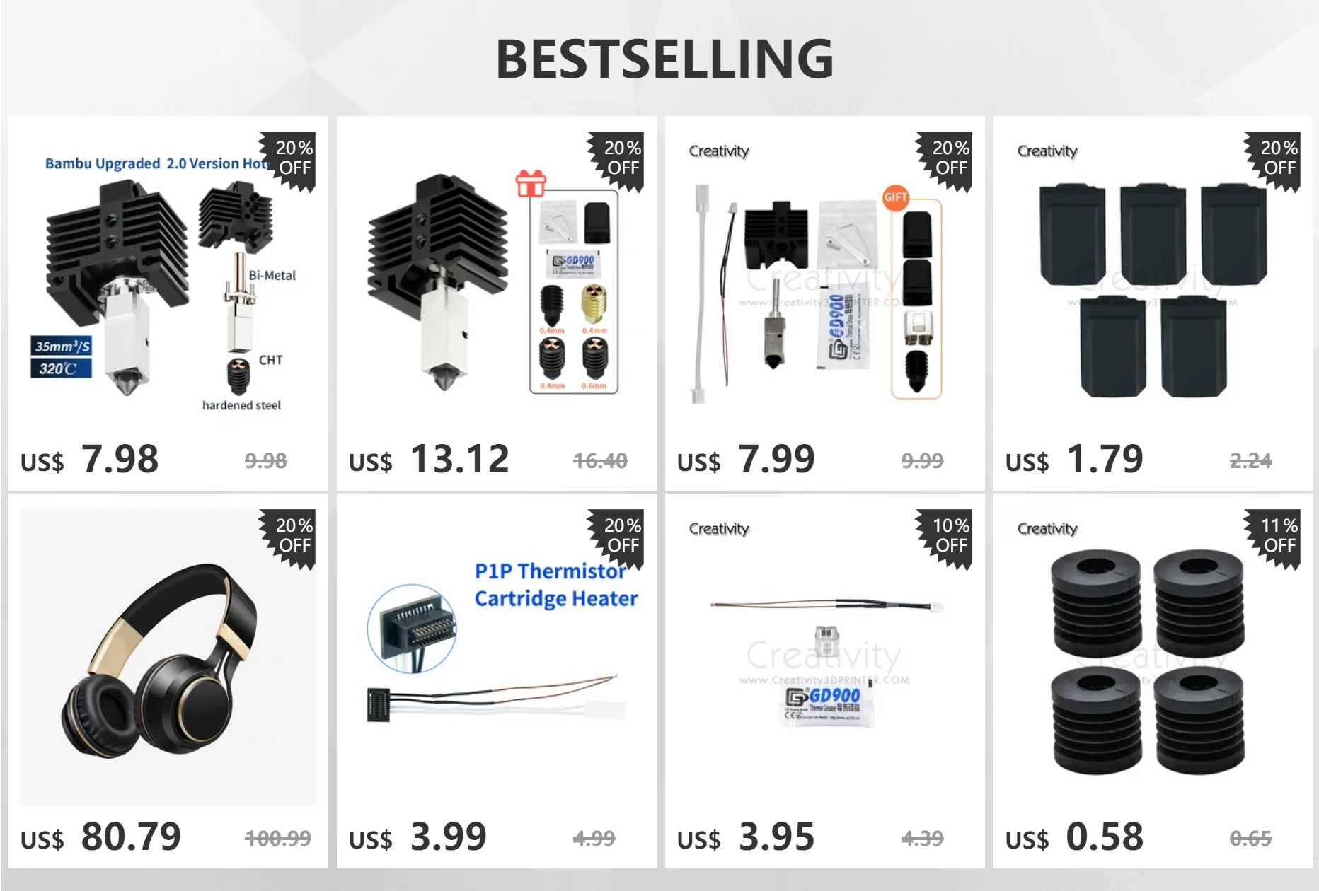 Description Picture 2 of itemHigh Flow Cht Nozzle for Bambu Lab X1/ X1 Carbon 500℃ Hard Steel Nozzles Hot End Fit Bamboo Bambulabs P1P/ P1S 3D Printer Hotend