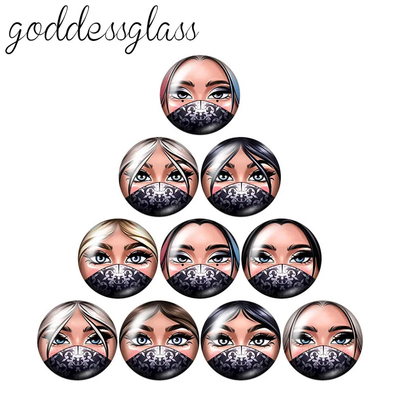 Description Picture 2 of itemматрёшка matryoshka Russian Face 10pcs mixed 12mm/18mm/20mm/25mm Round photo glass cabochon demo flat back Making findings