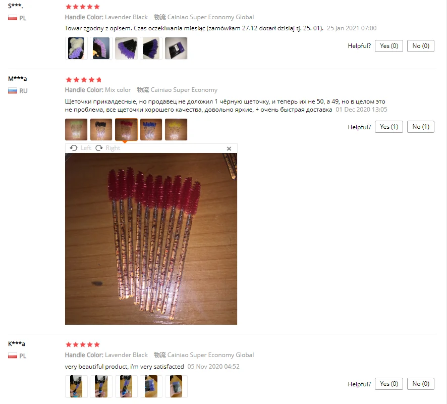 Description Picture 3 of itemGood Quality Disposable 5/50Pcs/Pack Crystal Eyelash Makeup Brush Diamond Handle Mascara Wands Eyelash Extension Makeup Tool Hot