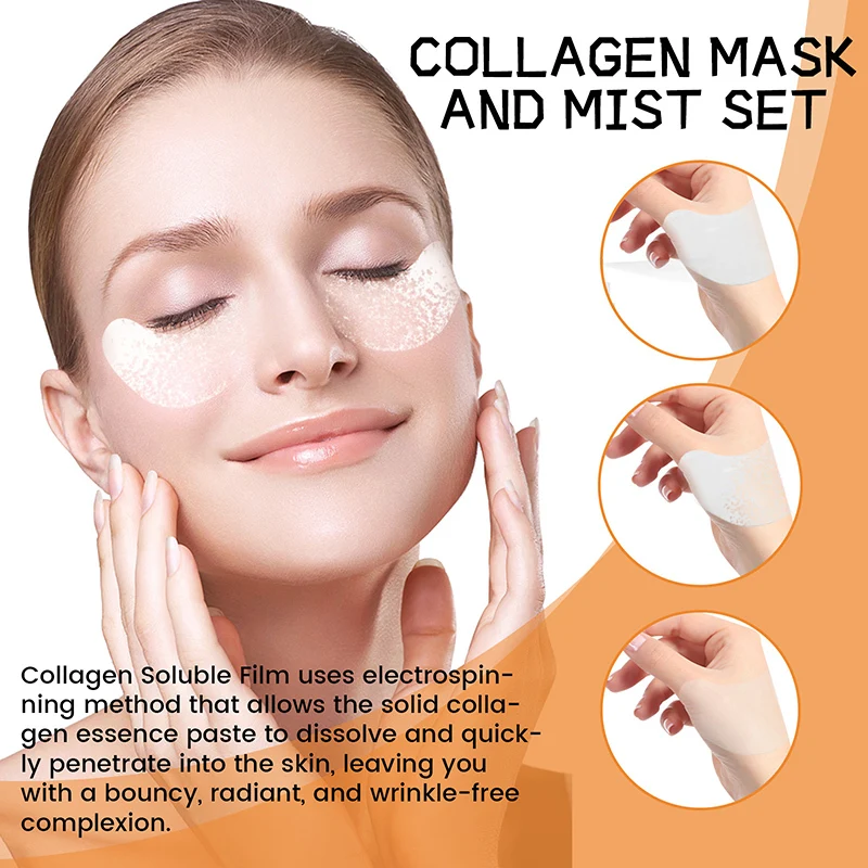 Description Picture 5 of itemNew Facial High-Protein Collagen Film Water-Soluble Mask Fades Dark Circles Eye Bags Eye Mask Light Fine Lines Lifting Firming