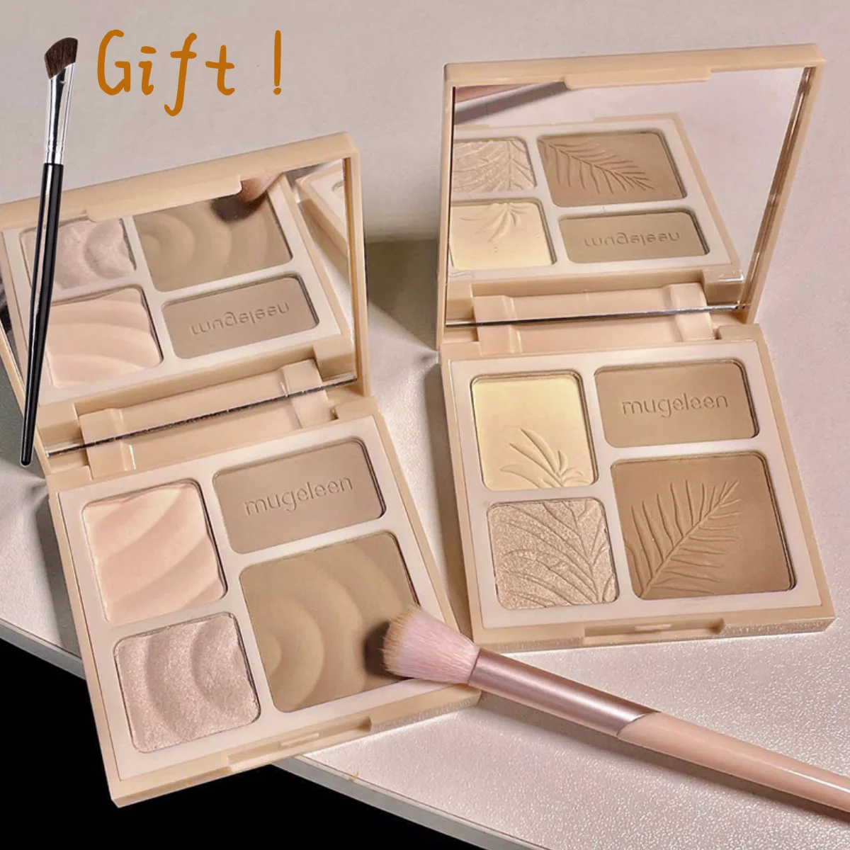 4 Colors Long-Lasting Matte Highlighter Bronzers Palette Face Shading Grooming Powder Makeup 3D Face Contouring Bronzer Cosmetic