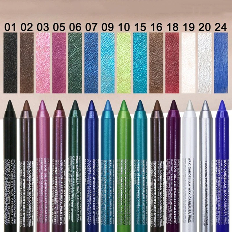 Description Picture 3 of itemLong Lasting Eyeliner Pencil Colourful Pigment Waterproof Blue Black White Color Gel Eye Liner Pen Makeup Eye Beauty Cosmetics