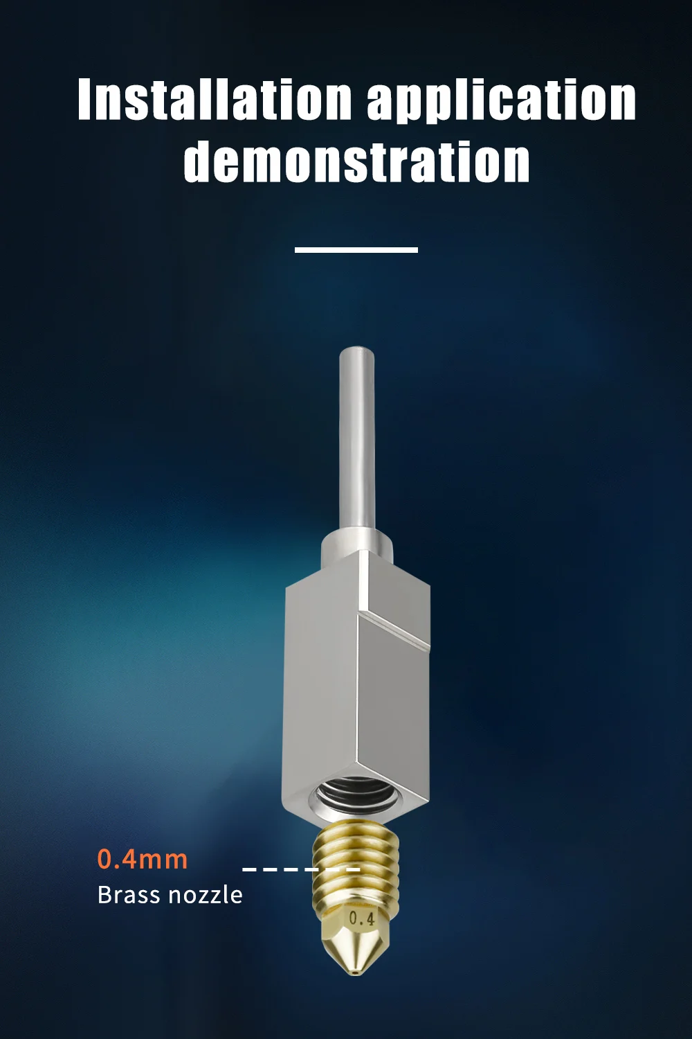 Description Picture 3 of itemHigh Flow Cht Nozzle for Bambu Lab X1/ X1 Carbon 500℃ Hard Steel Nozzles Hot End Fit Bamboo Bambulabs P1P/ P1S 3D Printer Hotend