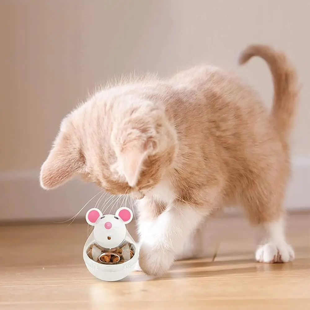 Description Picture 2 of itemCat  Mice Food Tumbler Cat Food Toy Ball Interactive Cat Food Feeder Leak Food Interesting Plastic Cat Food Dispenser Treat Toy