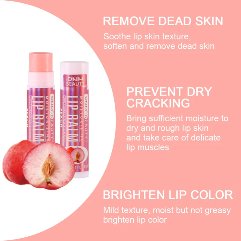 Description Picture 6 of itemDNM 6PCS Moisturizing Fruit Lip Balm Long Lasting Nourishes Reduce Lip Line Anti Aging Anti-drying Hydration Lip Care Lipstick