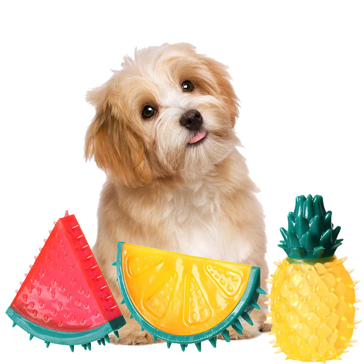 Pet Cooling Chew Toy Reusable Dog Cooling Toy Teething Summer Cooling Dog Toy Durable Summer Dog Ice Toy Frozen Fruit Shape Toy