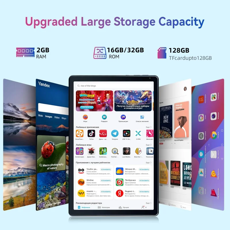 Description Picture 5 of itemHot Sales 10.1 INCH Android 9.0 WIFI Tablet 2GB RAM 32GB ROM RCT Dual Camera Quad Core 1280*800 IPS Screen 5000mAh Battery