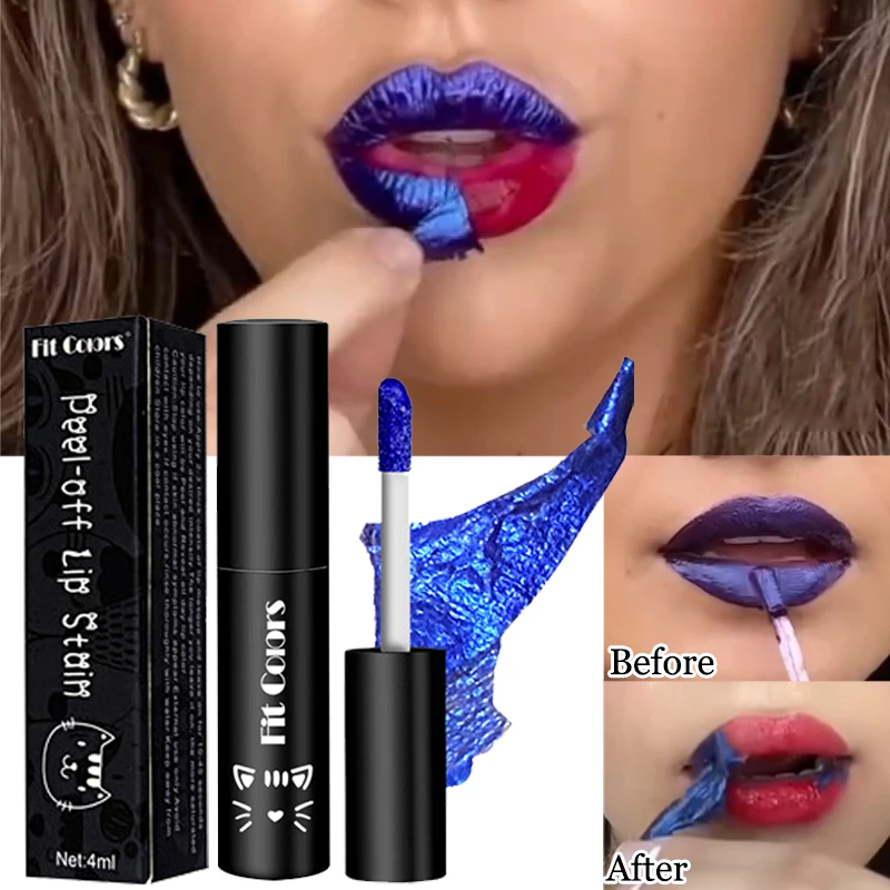 Description Picture 2 of itemAmazing Peel Off Lip Gloss 5 Colors Non-Stick Cup Matte Velvet Liquid Lipstick Waterproof Lasting Tear-Off Red Lip Tint Makeup