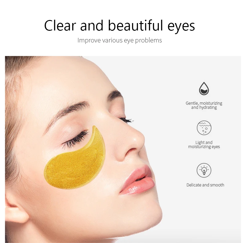 Description Picture 6 of item60pcs=30pairs Gold Caviar Eyes Mask Moisturizing Crystal Collagen Eye Mask Anti-Wrinkle Anti Aging Eye Skin Care Patch