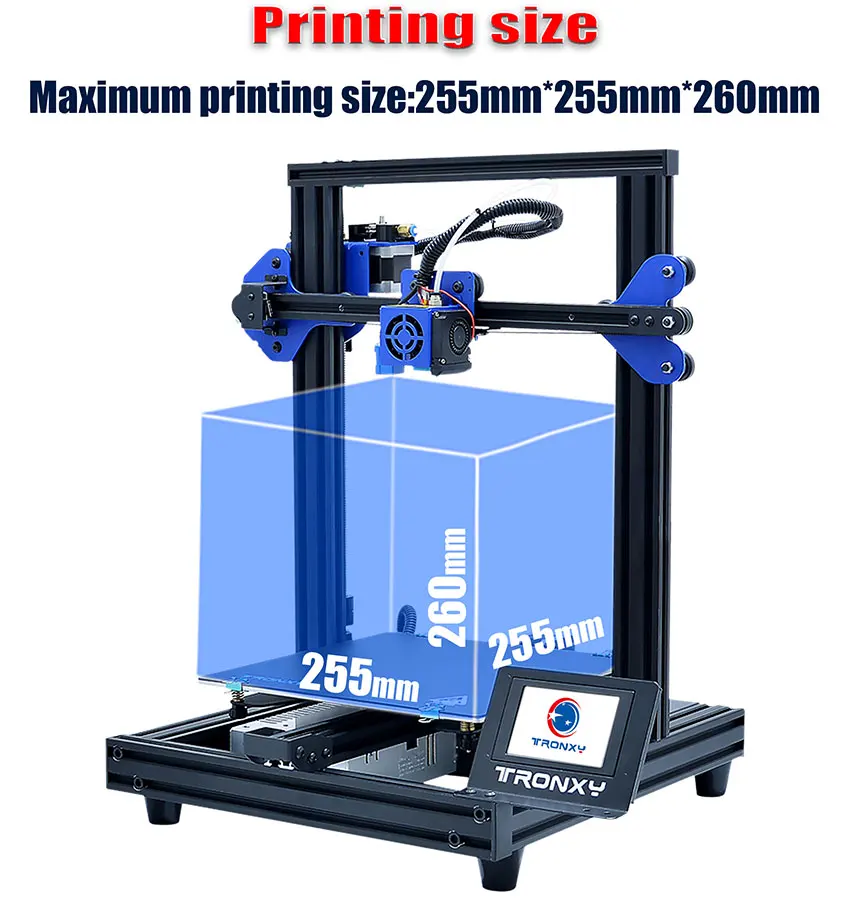 Description Picture 6 of itemNewest Tronxy 3D Printer XY-2 PRO 255*255mm Build Size TMC Ultra-quiet Motor Drive Chip Auto Leveling High Quality Printing