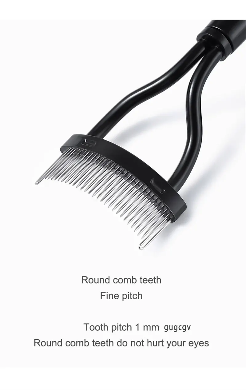 Description Picture 6 of itemEyelash Beauty Collapsible Separator Portable Eyelash Brush Comb Mascara Curl Eye Lash Stainless Steel Eyelash Combing Tools