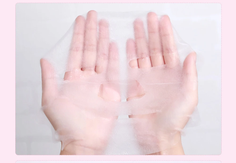 Description Picture 4 of item10pcs Hyaluronic Acid Sakura Face Mask skincare Moisturizing Brightening Anti-aging Face Sheet Mask Facail Masks for Skin Care