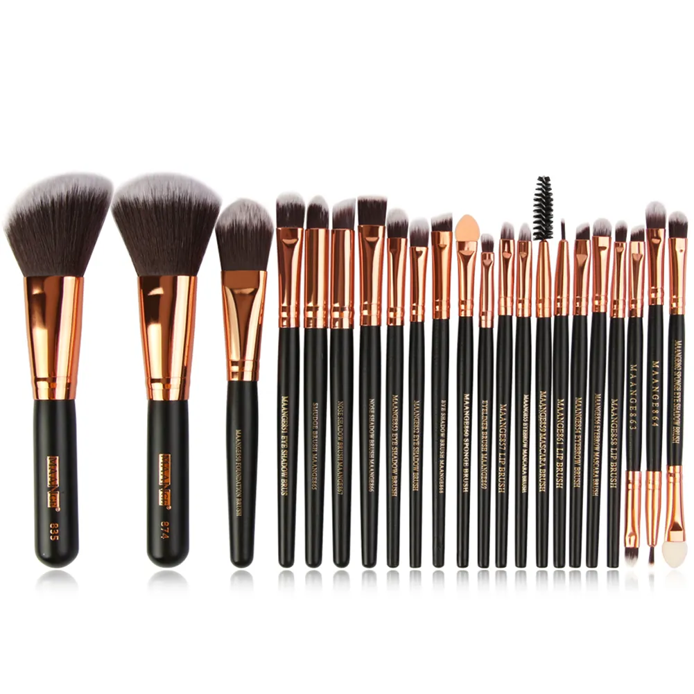MAANGE Professional Makeup Brushes Set Cosmetic Foundation Powder Blush Eye Shadow Lip Make Up Brush Tool Kit
