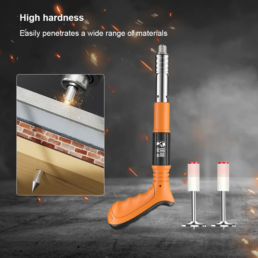 Description Picture 4 of itemManual Steel Nail Gun Set Adjustable Silence Wall Fastener Air Nailer Gun One-handed Operate Nail Wall Fastening Tool with Nails