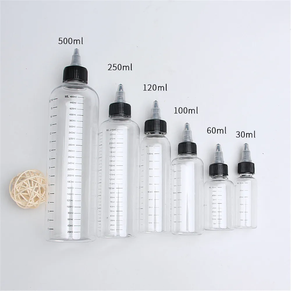 30ml/60ml/100ml/120ml/250ml Plastic Pet Refillable Bottle Oil Liquid Dropper Bottles Twist Top Cap Containers For Picnic Camping