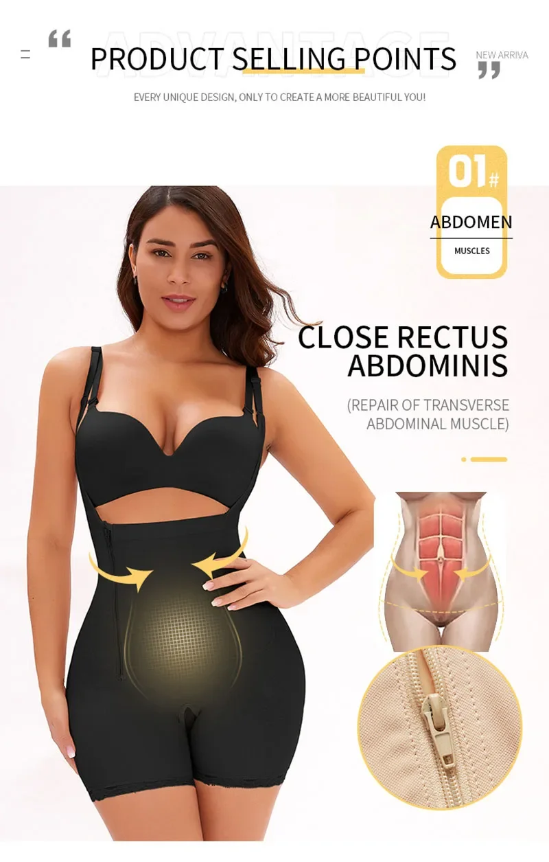 Description Picture 5 of itemAfruliA High Compression Full Body Shaper Fajas Colombiana Girdles for Post-Surgical Use Slimming Sheath Waist Trainer Shapewear