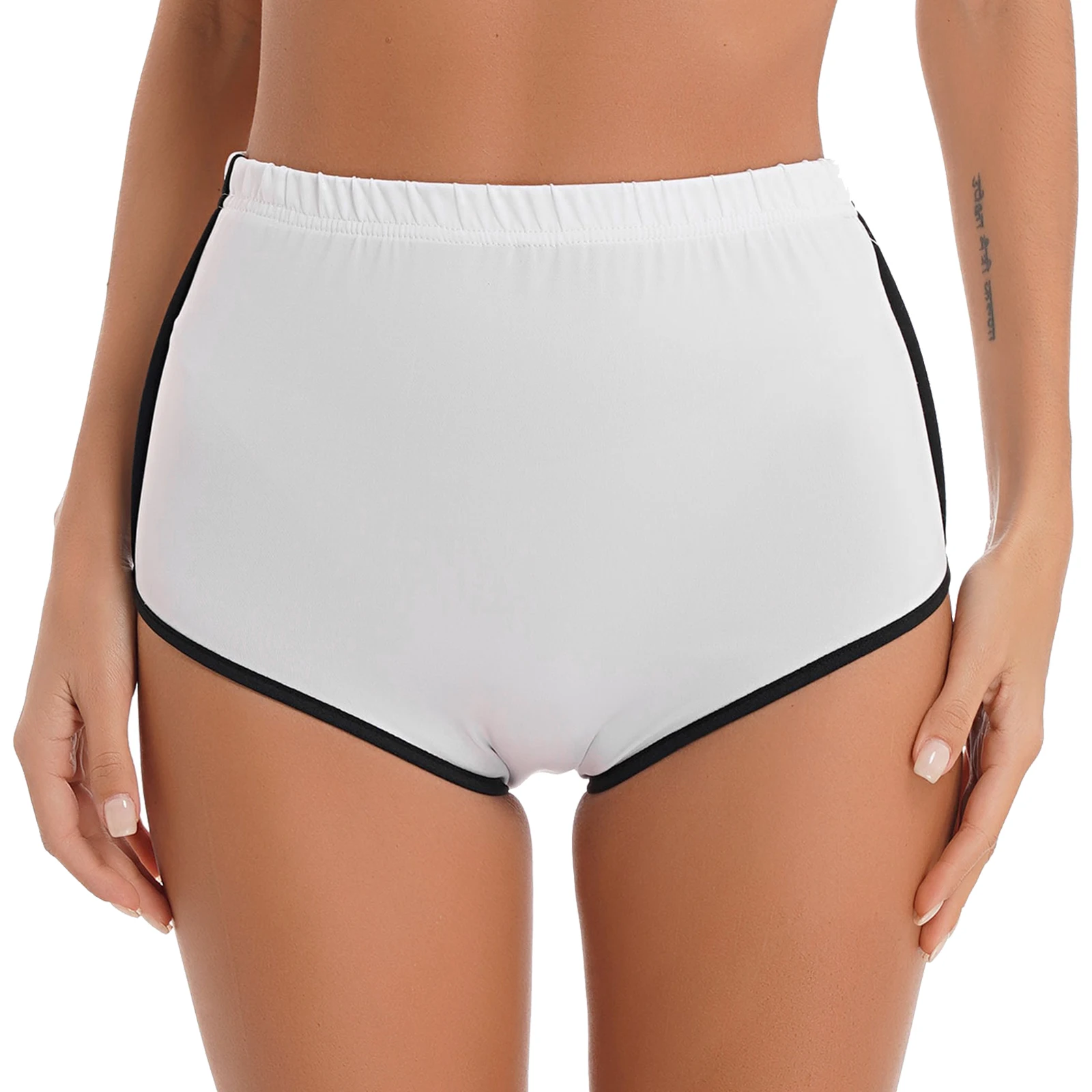 Description Picture 2 of itemWomens Sexy Booty Shorts High Waist Casual Sports Yoga Workout Hot Pants Clubwear Letter Printed Butt Push Up Leggings Plus Size