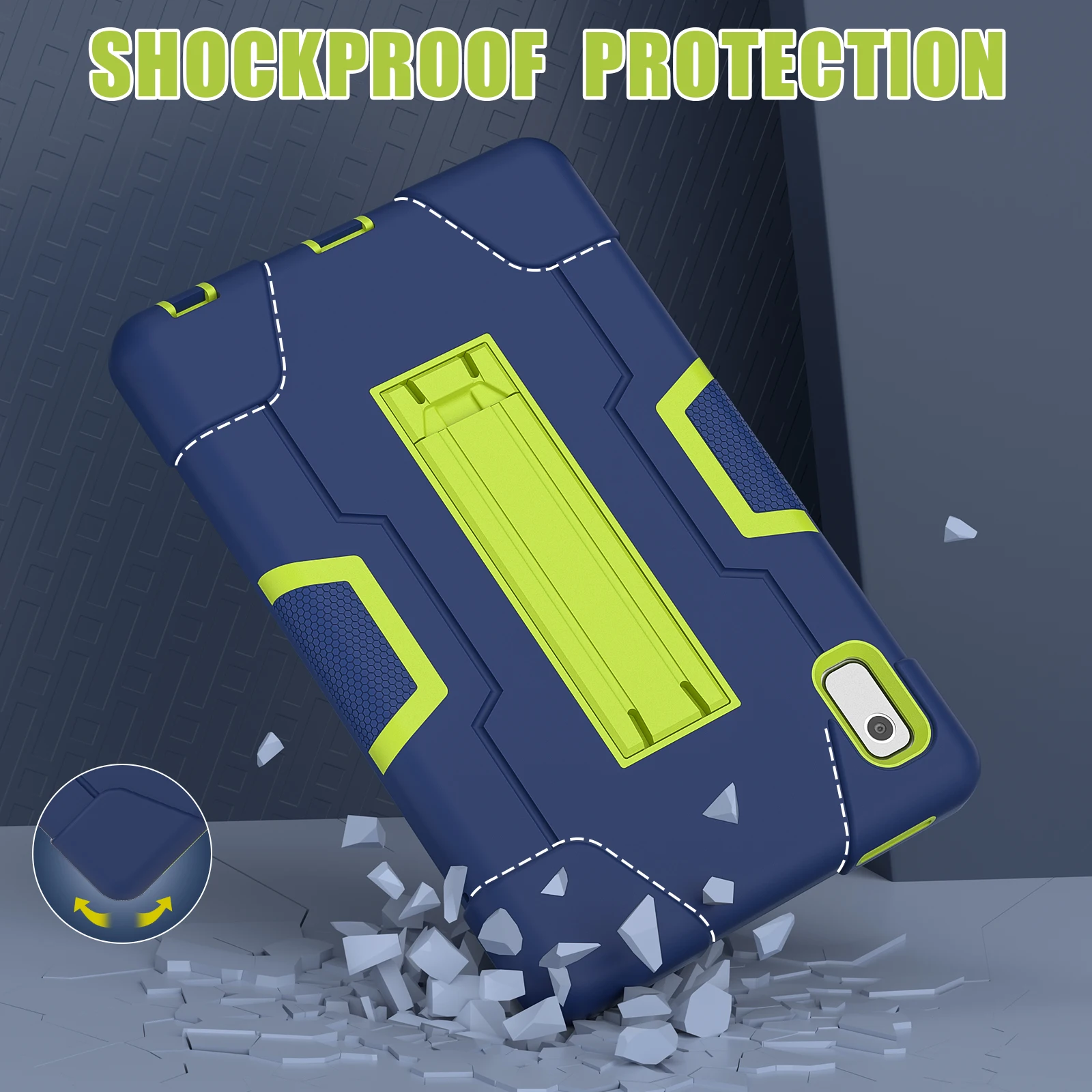 Description Picture 5 of itemTablet Cover For Iconic Brand Tab M9 2023 Silicone Shockproof Dropproof With Stand 3-in-1 Kids Case For Tb-310fu